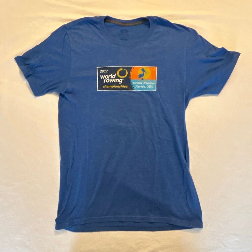 Fruit of the Loom Blue 2017 World Rowing Championships T-Shirt Small